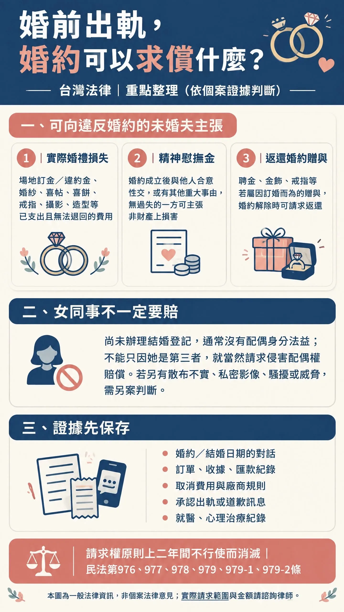 「婚前出軌」可以求償什麼？律師揭索賠關鍵：這5項證據務必保存。（圖／Threads@jienuo_zeng授權提供）