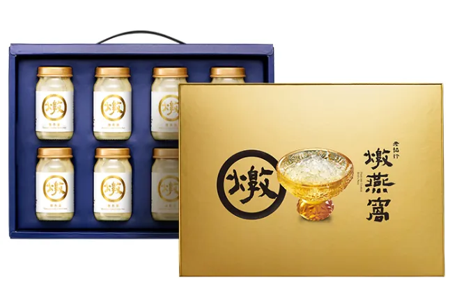老協珍燉燕窩禮盒採用印尼官燕盞，含有燕窩酸、胺基酸等多種營養，成為中秋送禮人氣選擇。（圖／取自老協珍官網）