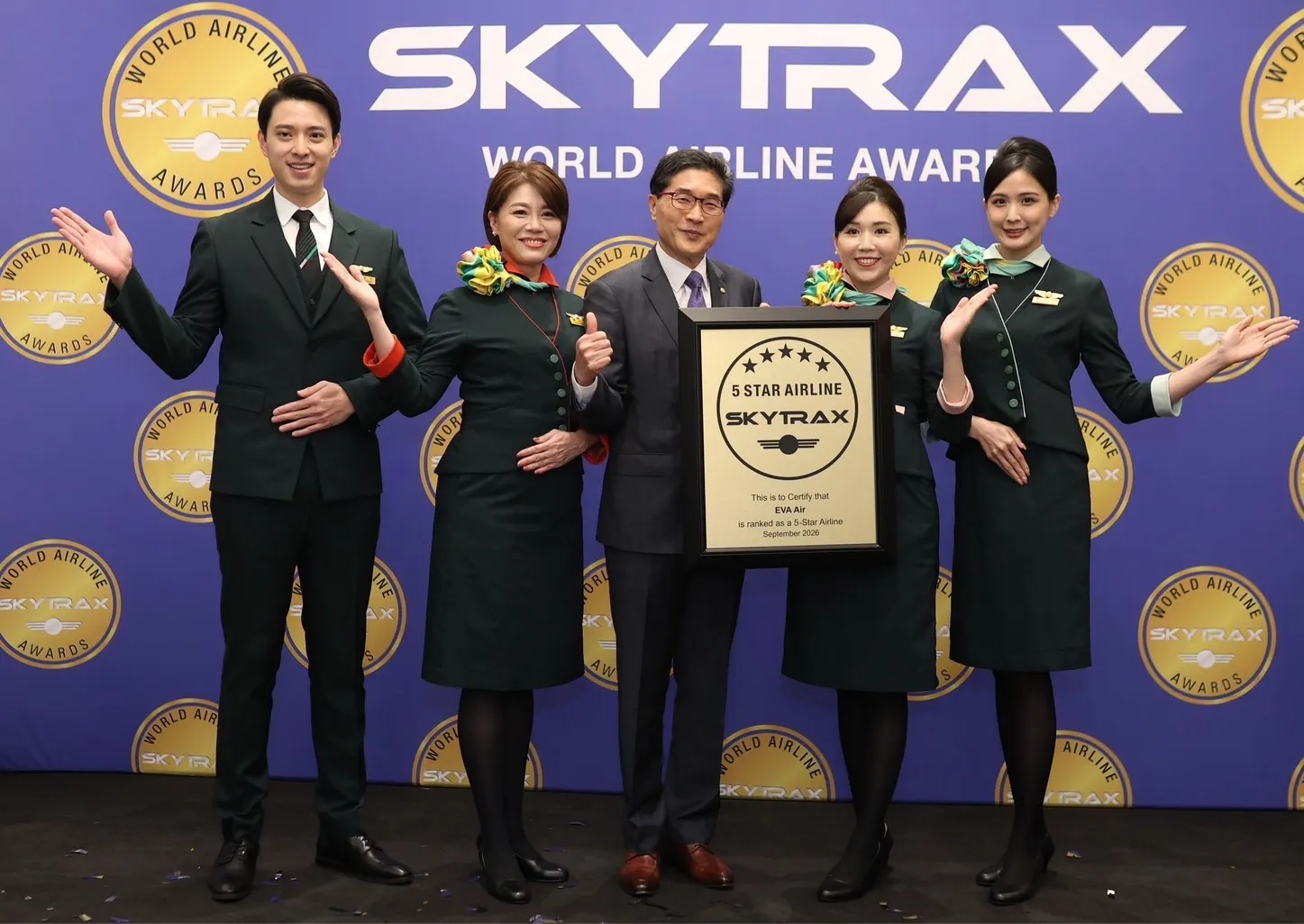 長榮航空勇奪2026年SKYTRAX「全球最佳豪華經濟艙」、「全球最佳豪華經濟艙服務用品」及「全球最佳家庭友善航空公司」三項世界第一的榮耀。