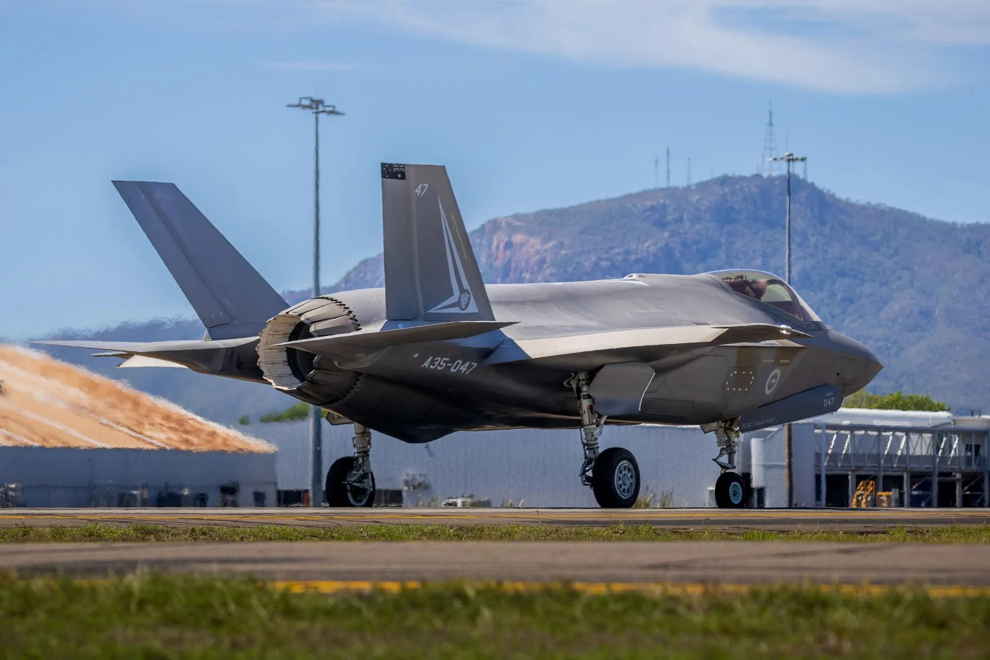 澳洲空軍現役的F-35A匿蹤戰機。（取自澳洲國防部粉專）