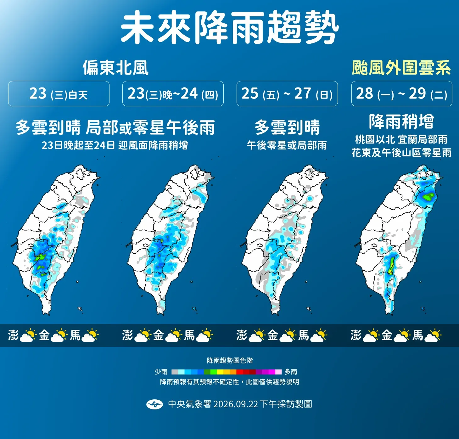 未來降雨趨勢。（圖／氣象署提供）