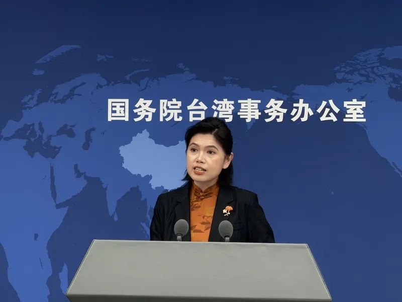 中國大陸國台辦發言人朱鳳蓮（2） 中國大陸國台辦發言人朱鳳蓮23日在例行記者會上回應媒體提問。中央社記者呂佳蓉北京攝115年9月23日