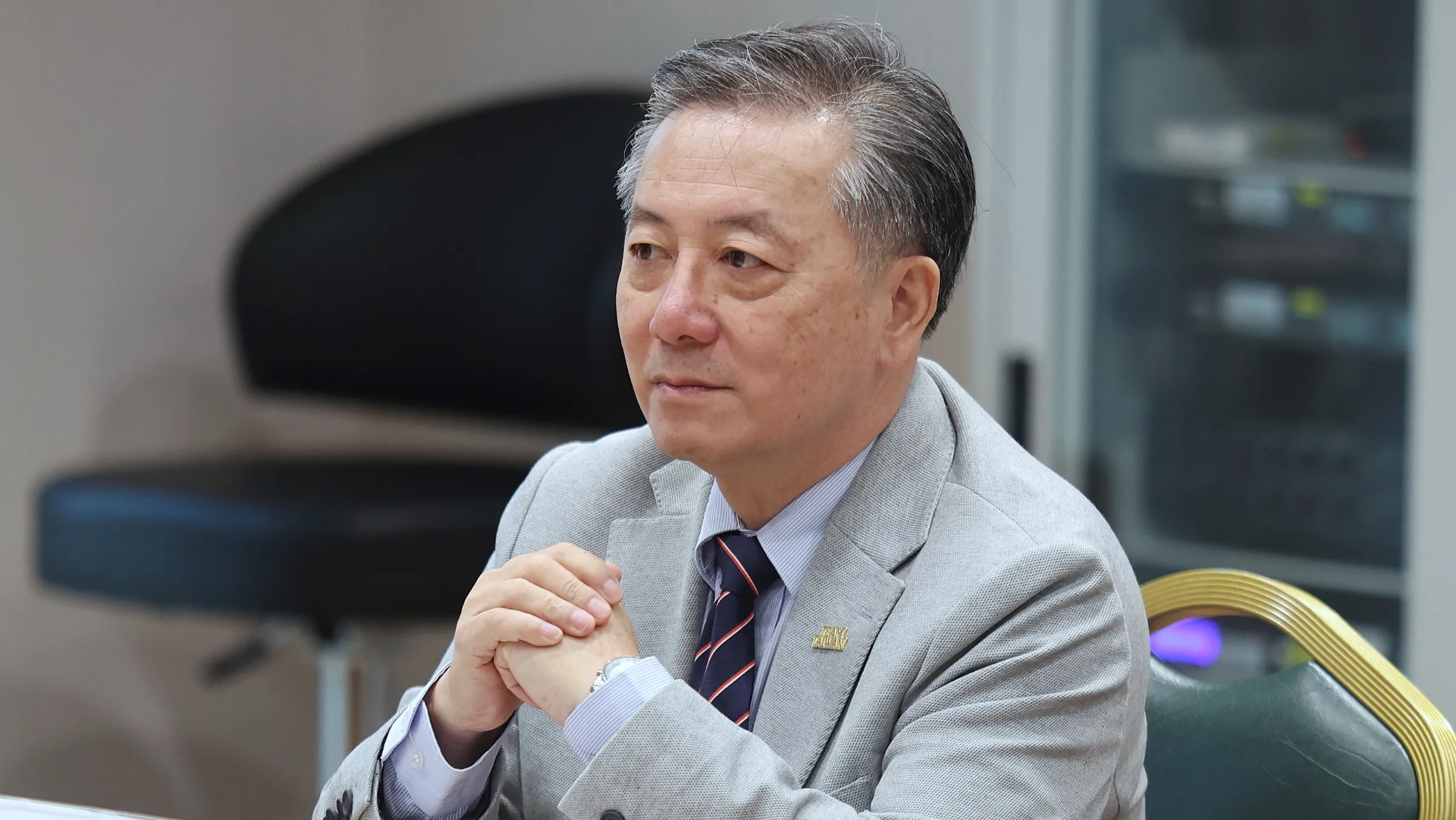 20260926-前美國國防部官員胡振東26日出席國策研究院文教基金會「二次川習會與美中博弈」座談會。（柯承惠攝）