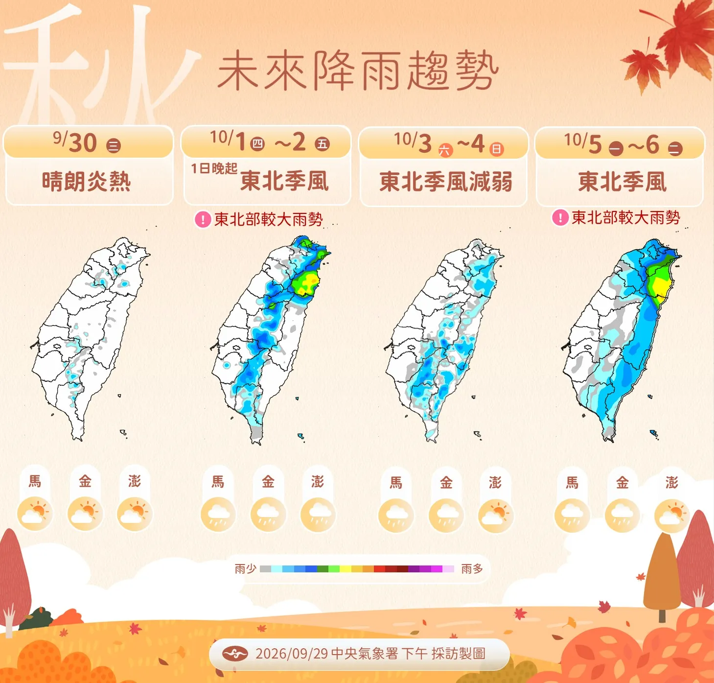 未來降雨趨勢。（圖／氣象署提供）