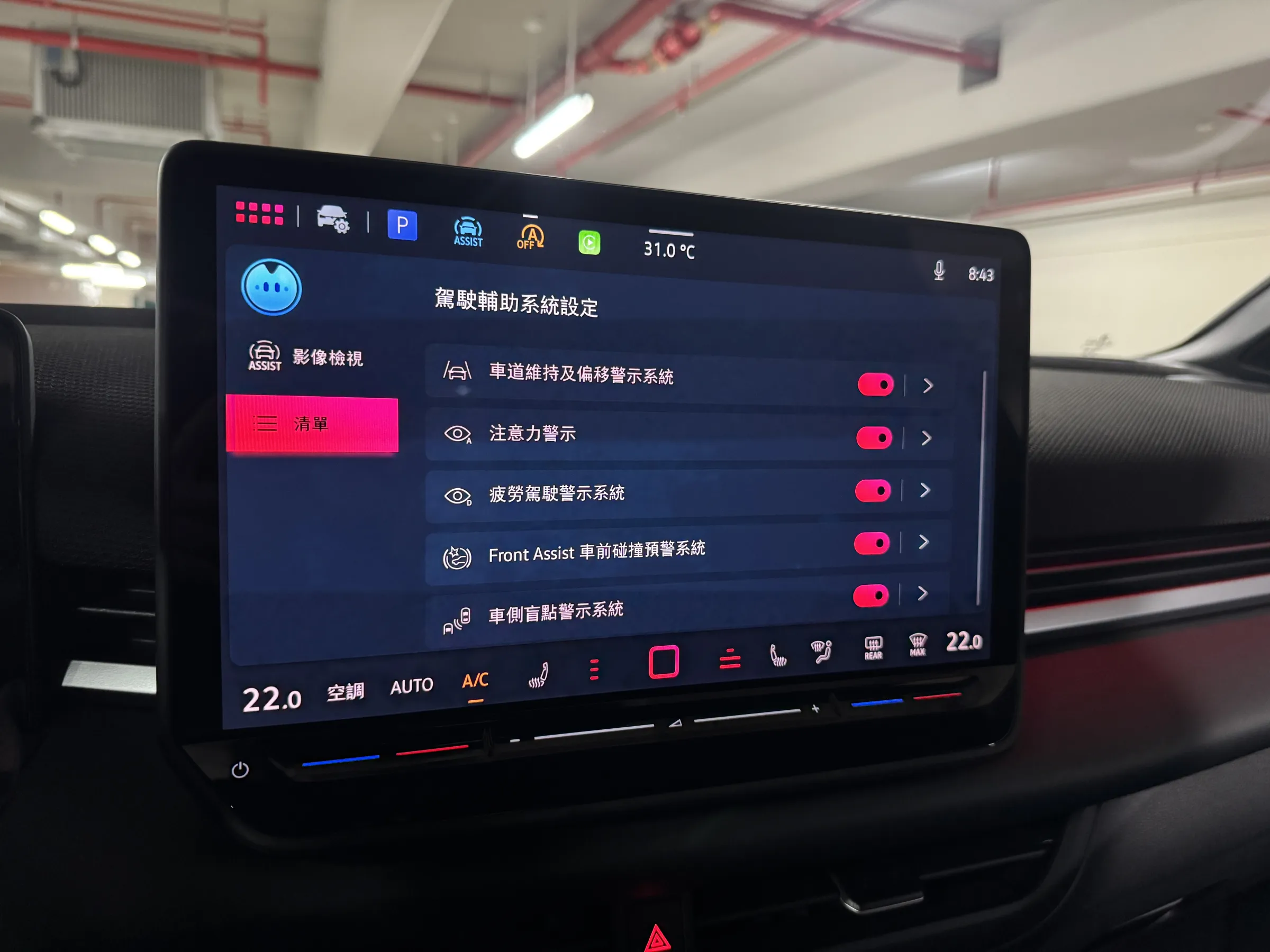 安全科技也是全新T-Roc這次升級的重點。（劉芯衣攝）