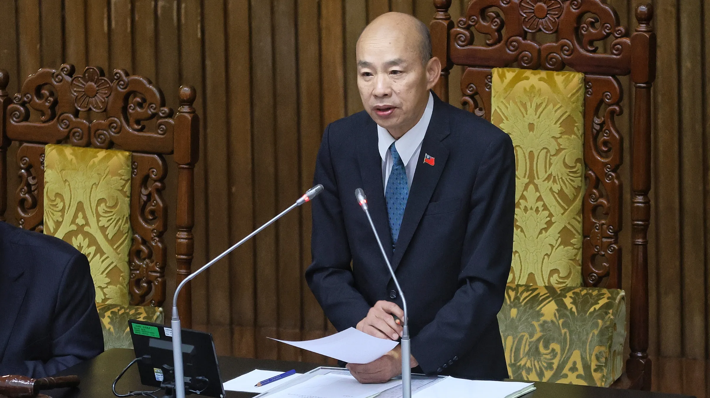 立法院長韓國瑜2日主持立法院院會。（柯承惠攝）