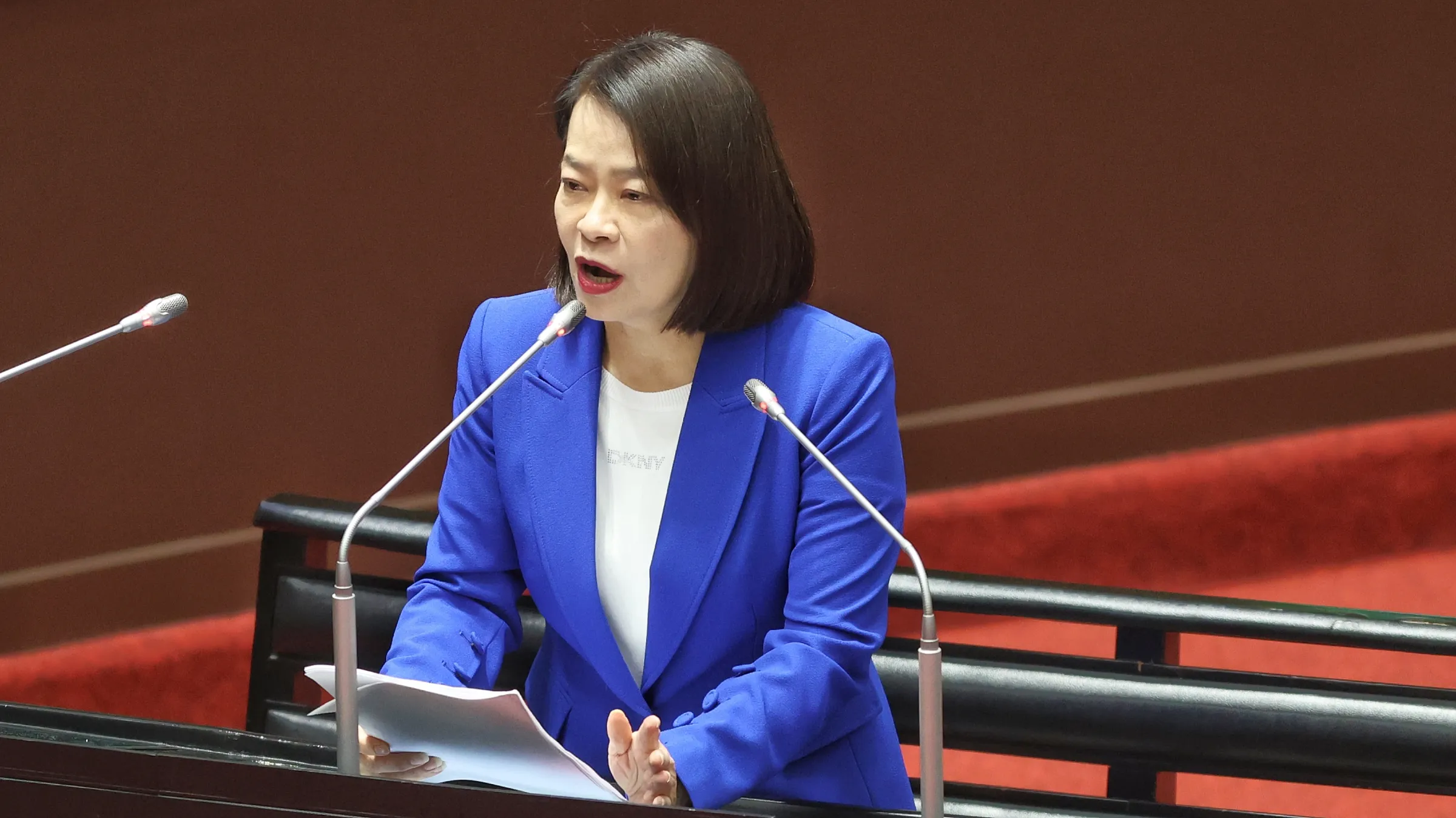20261002-立委許宇甄2日在立法院質詢。（柯承惠攝）