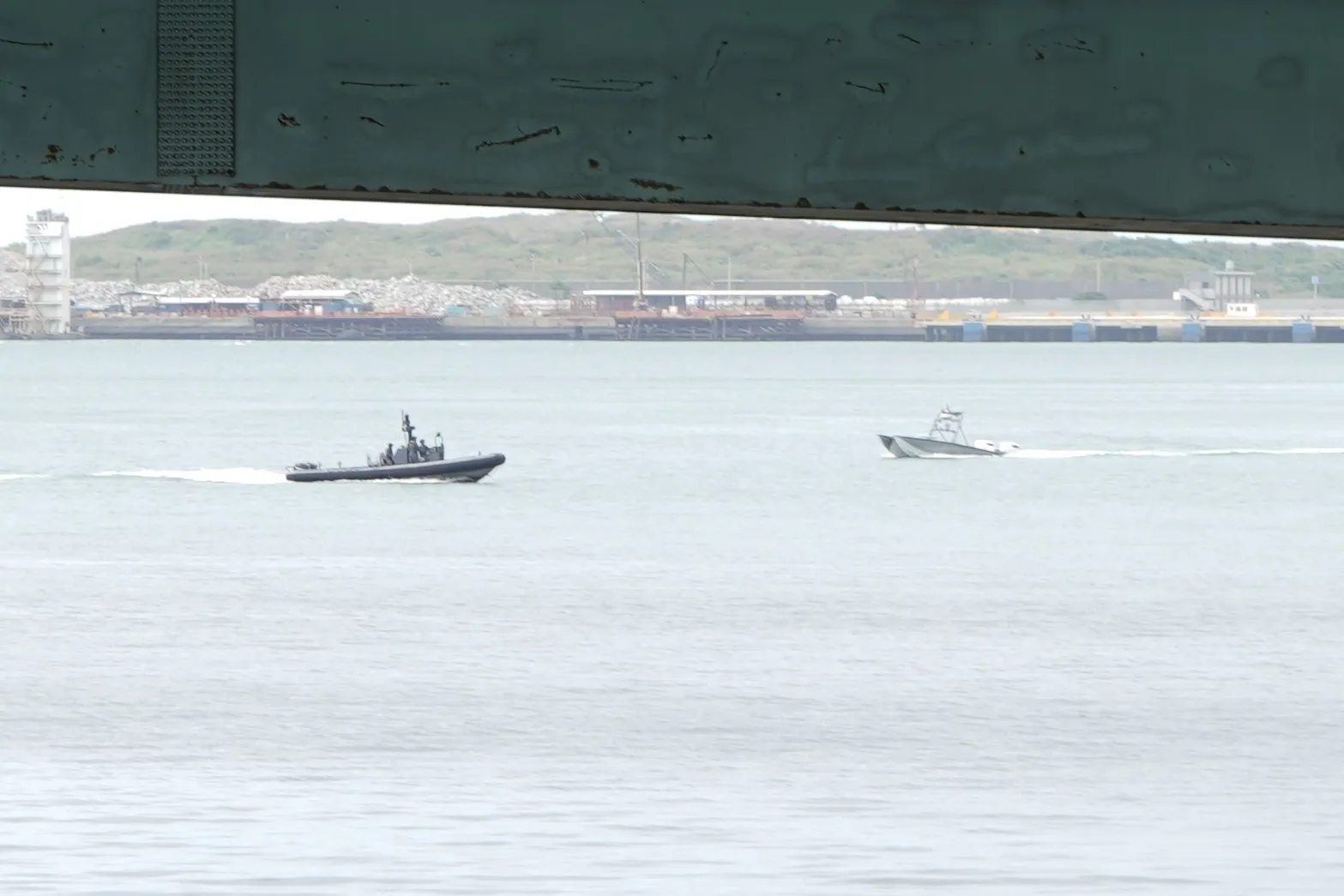 20261007-海巡署首度進行T24無人艇測試。（張曜麟攝）