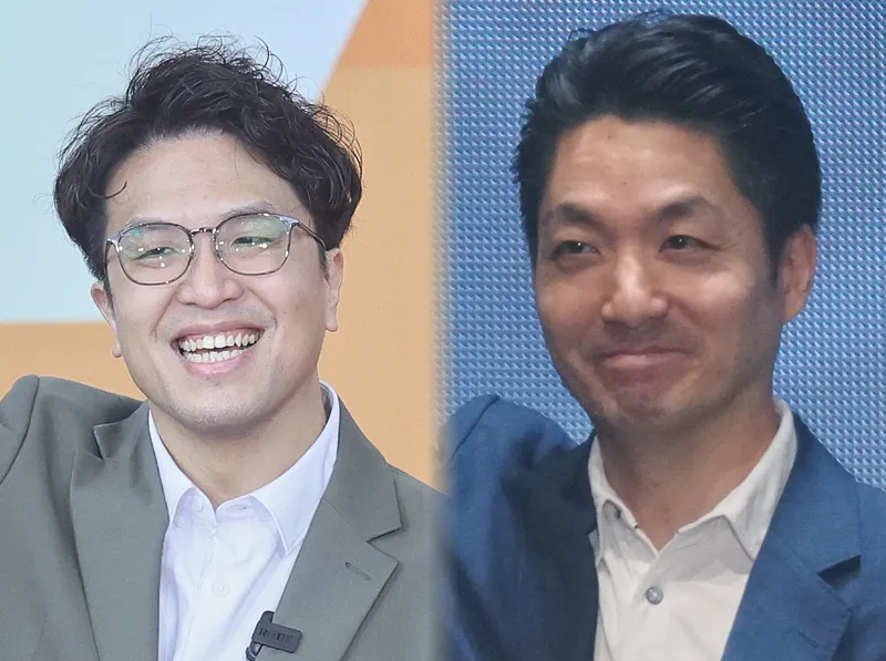 民進党の沈伯洋氏（左、柯承惠撮影）は蒋万安氏（右、蔡親傑撮影）に勝てるのか。紀舜傑氏は、沈氏はネット上の声量を実際の票に変え、政策の実行力も証明しなければならないと指摘する。（合成写真/風傳媒）