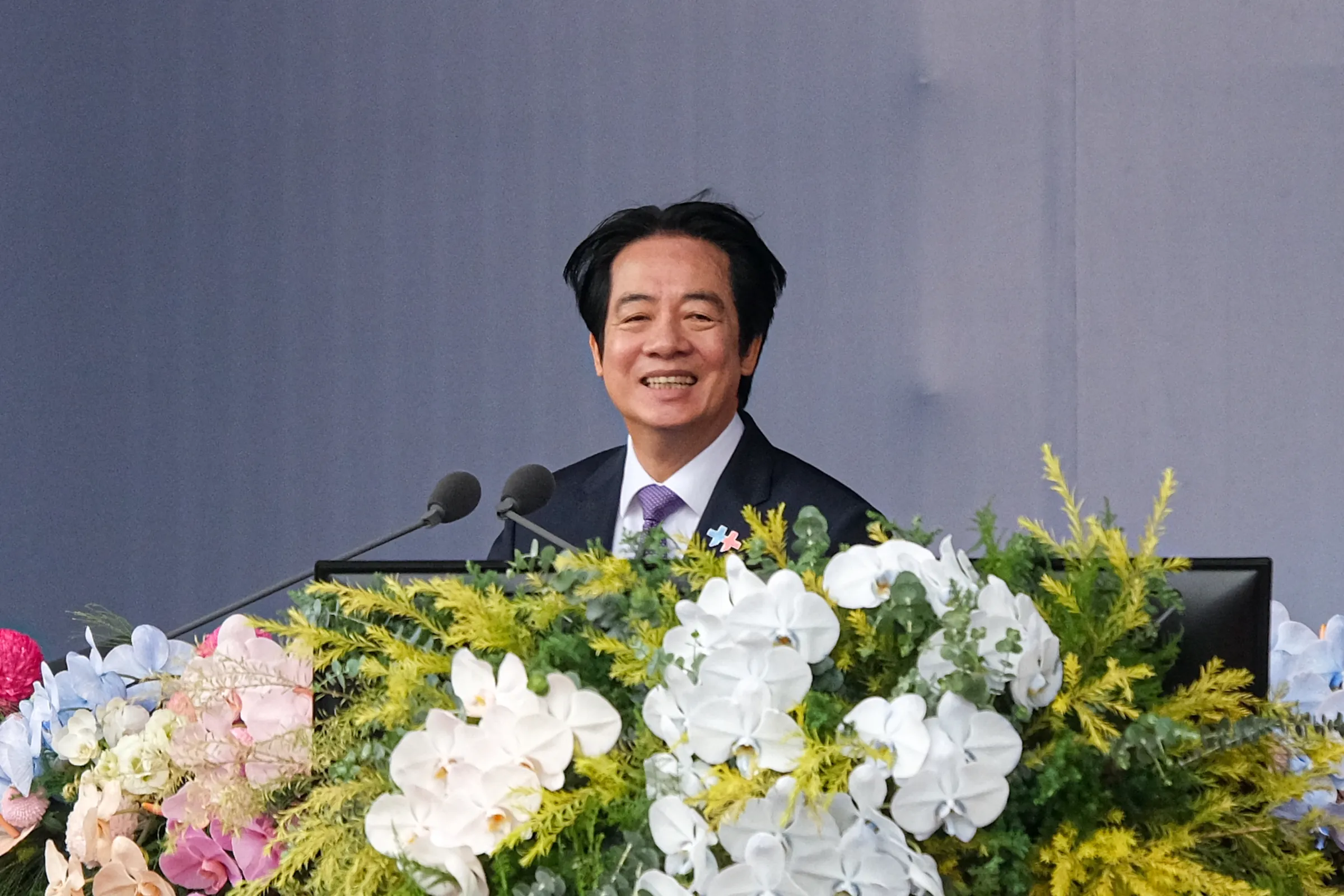 20261010-中華民國115年國慶大會10日於總統府前舉行，圖為總統賴清德。（劉偉宏攝）