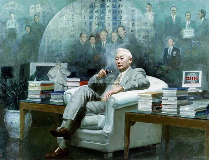 張忠謀畫像， 2000年， 70歲之前（畫家李斌提供）