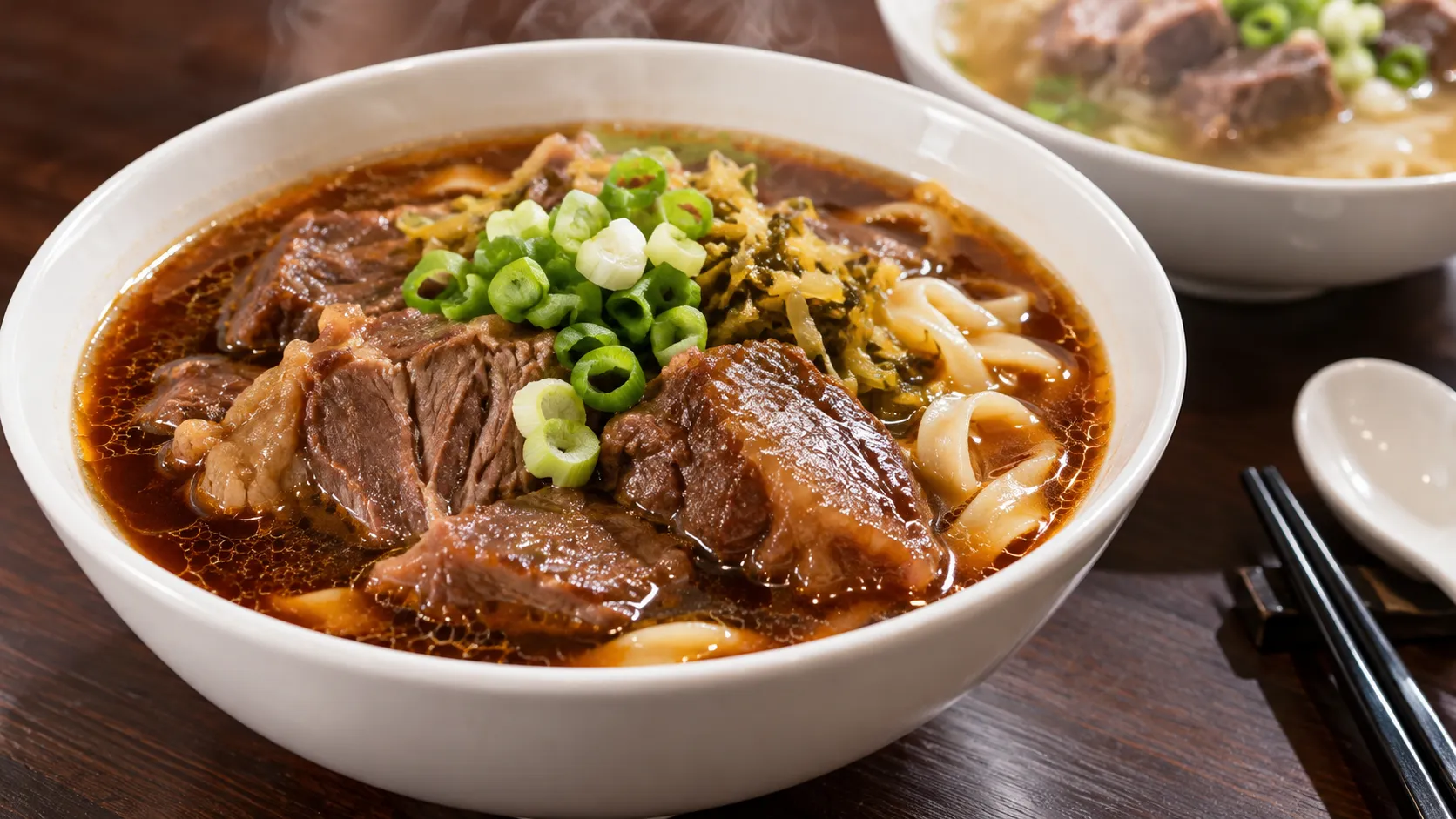 2026漲價超有感小吃排行榜 No.3 牛肉麵。（示意圖／AI生成）