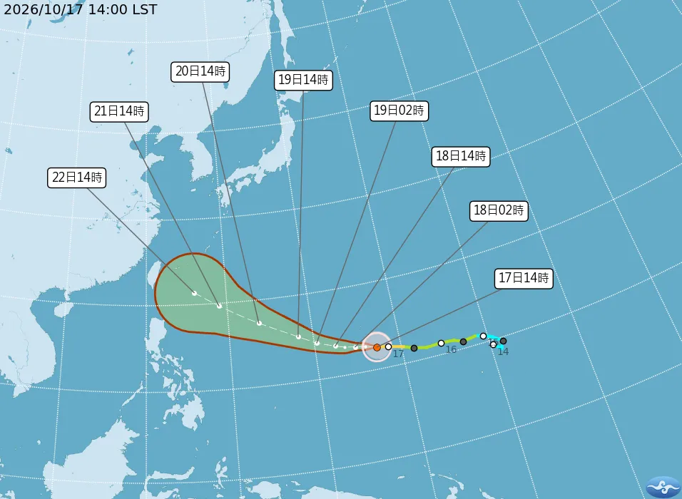 颱風路徑。（圖／氣象署提供）