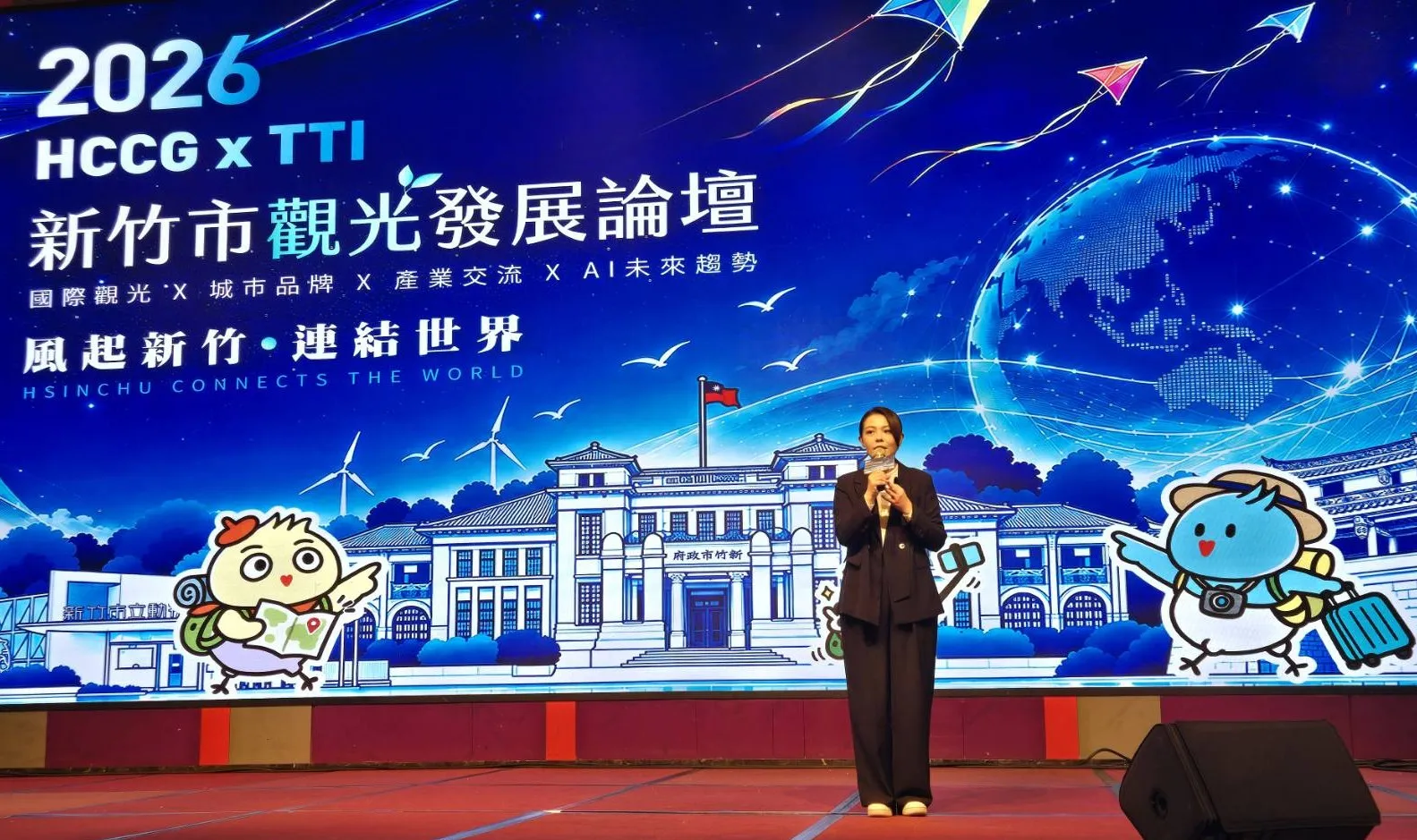 市長高虹安表示，竹市2025年全年旅遊人次已突破1,847萬，旅宿業客房住用率更達到67.03%，位居全國第二。（圖／方詠騰攝）