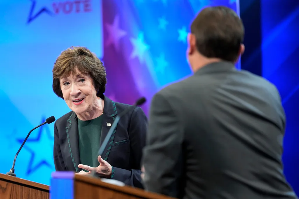 緬因州共和黨籍聯邦參議員柯林斯（Susan Collins）。（美聯社）