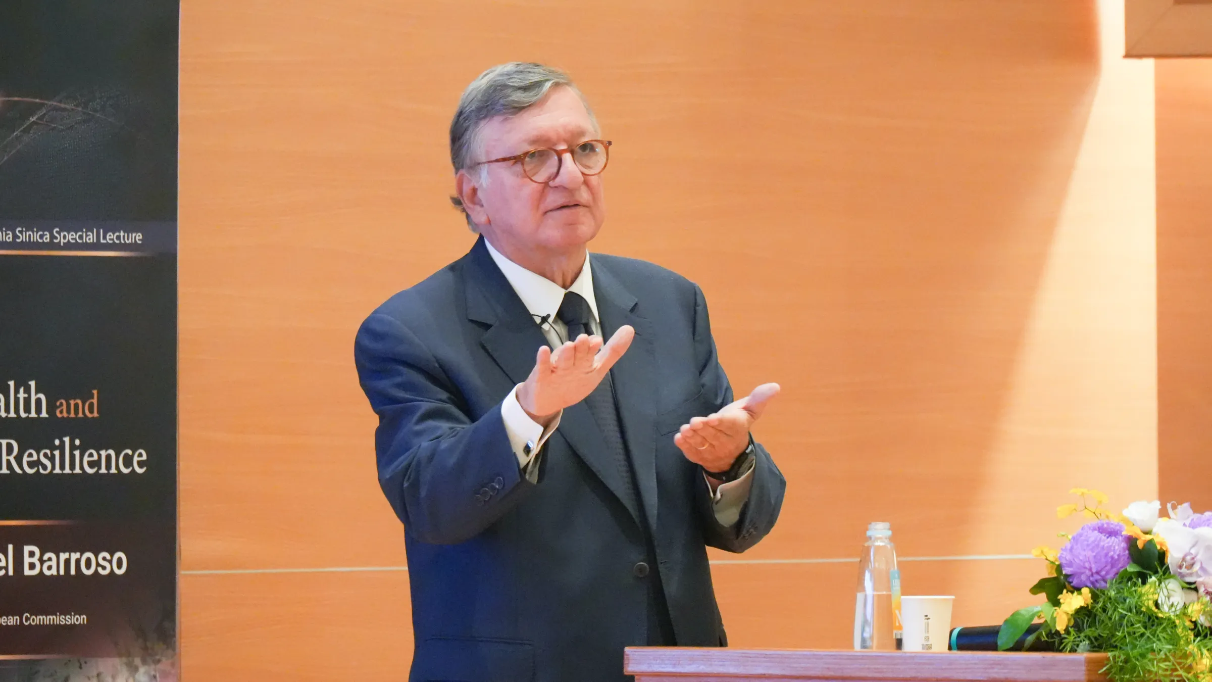 20261019-諾貝爾和平獎受獎人巴羅佐（José ManuelBarroso）演講及專訪。（蔡親傑攝）