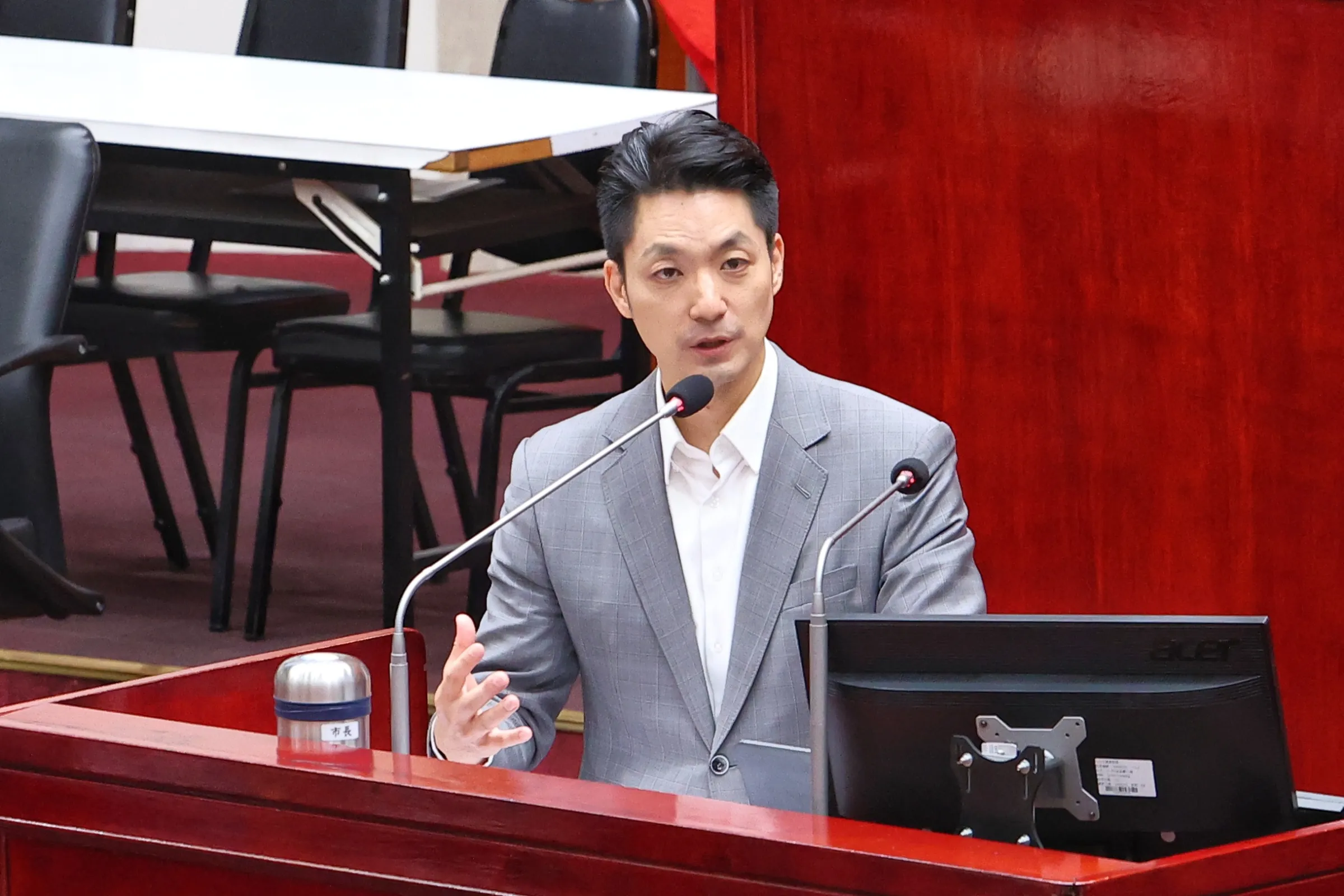 20261021-台北市長蔣萬安21日於議會備詢。（顏麟宇攝）