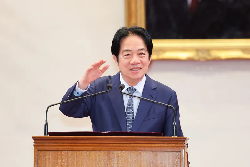 台湾総統・頼清徳氏（資料写真）。趙氏は、頼氏が蔣万安氏の勢いを削ぐことで、2028年の総統選での脅威を排除しようとしていると見ている。（中央社記者翁睿坤撮影）