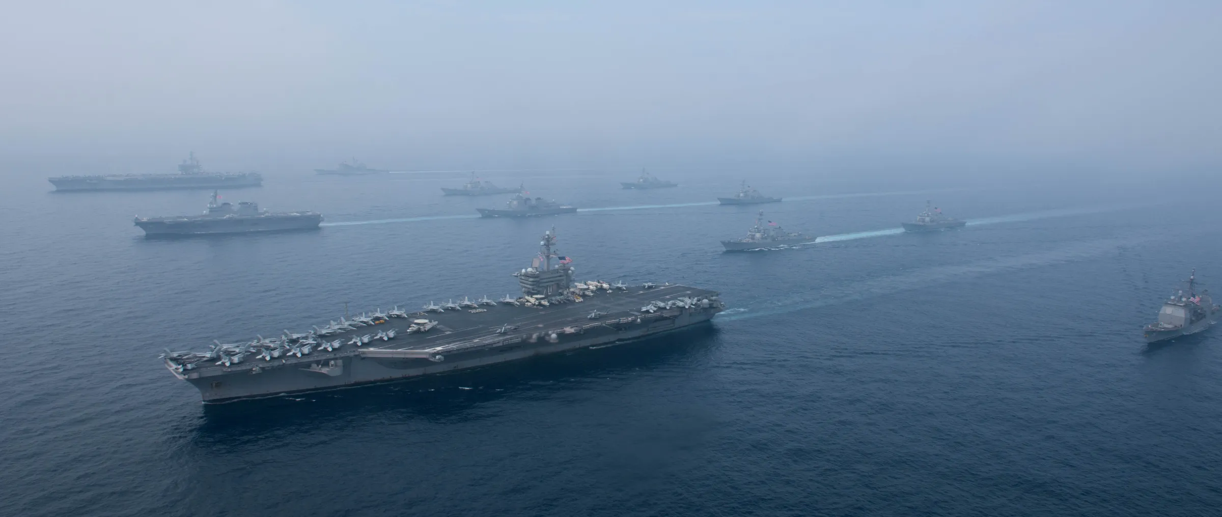 U.S.-Japan joint naval exercises.