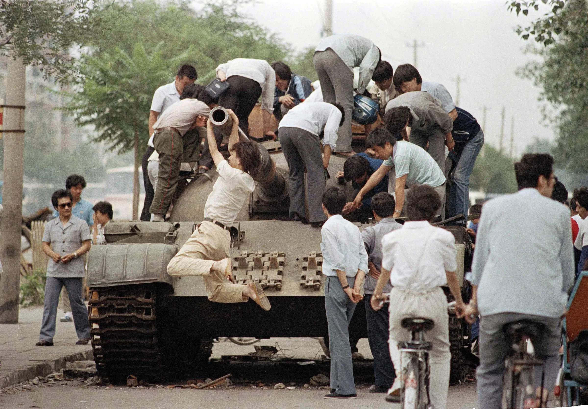 1989年6月4日，六四天安門事件（美聯社）