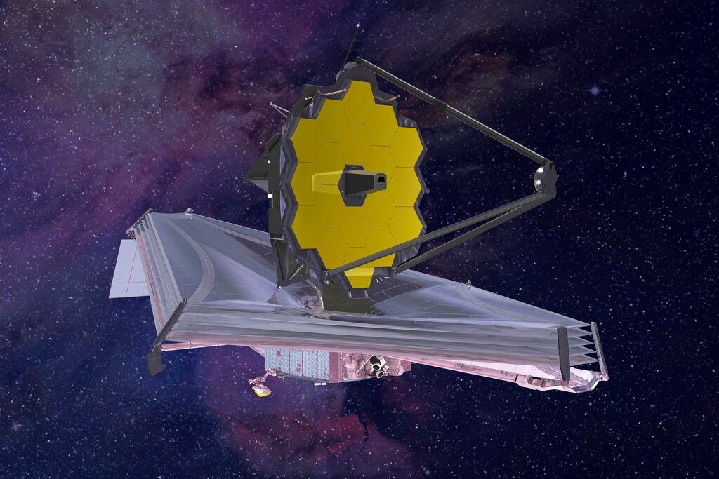 NASA発射のジェームズ・ウェッブ望遠鏡（James Webb Telescope）。（AP通信）