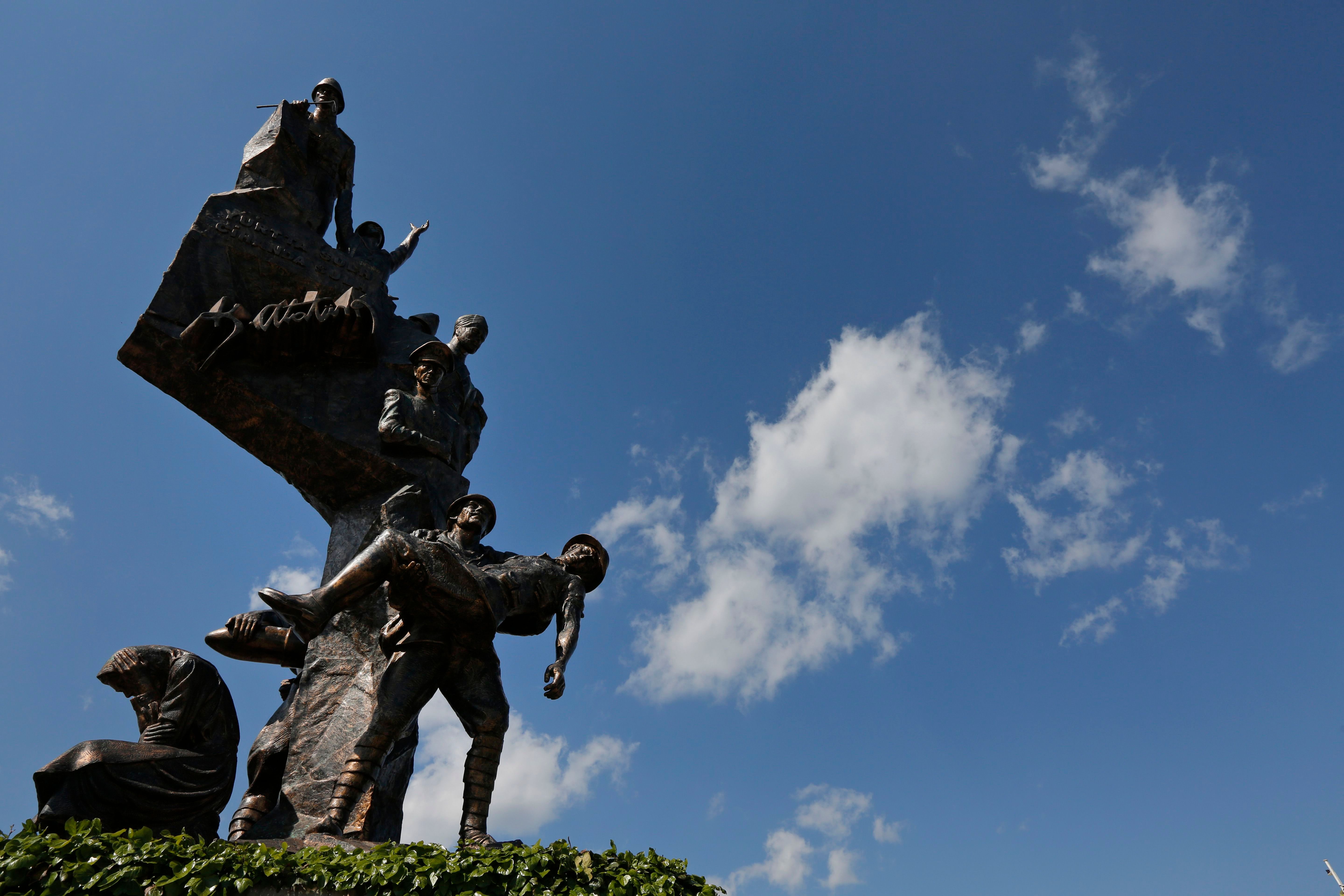 加里波利當地的紀念碑。（美聯社）