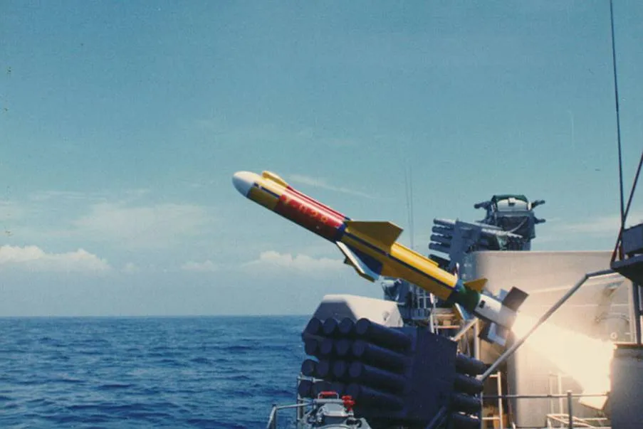 雄風二型反艦飛彈。雄二飛彈。(取自中山科學研究院)