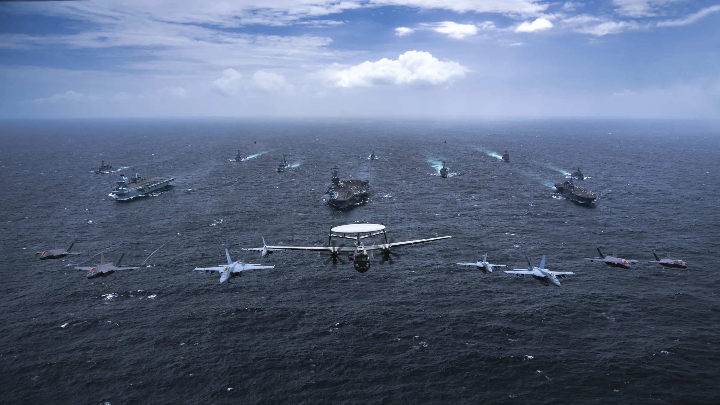 2021年10月,美日英澳在印太區域舉行海上聯合演習Maritime Partnership Exercise。(翻攝第七艦隊官網)