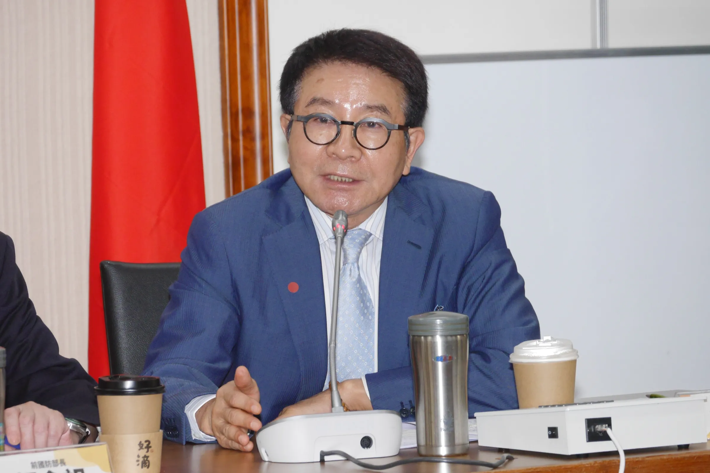 20220810-啟思民本基金會召開「裴洛西訪台對台海局勢之衝擊與影響」論壇,圖為前海基會董事長洪奇昌。(蔡親傑攝)