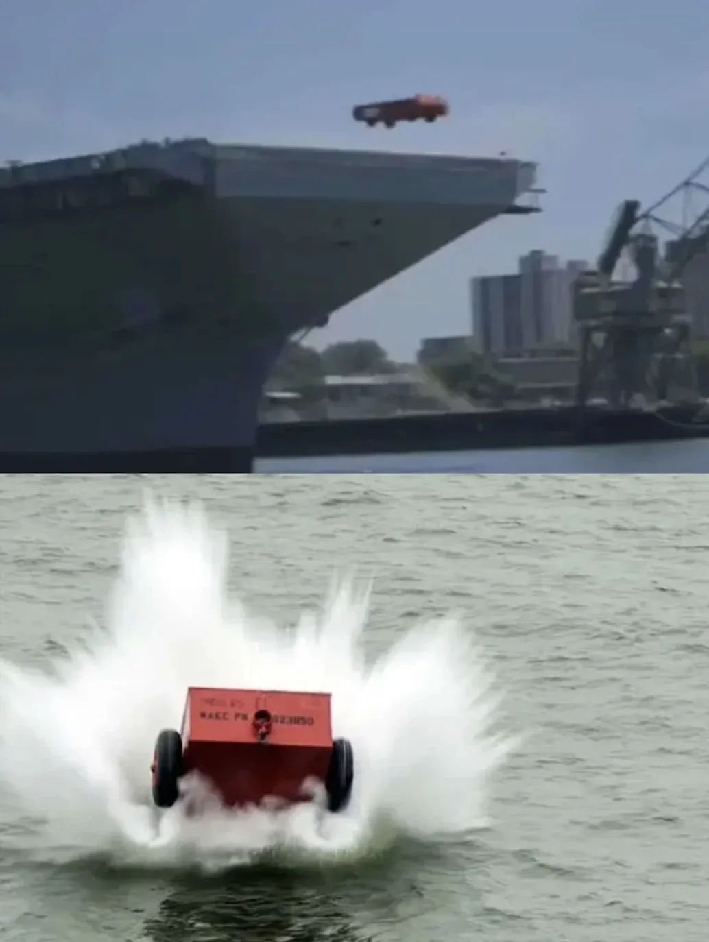 在微博上流傳的福建艦電磁彈射系統測試。(翻攝微博)