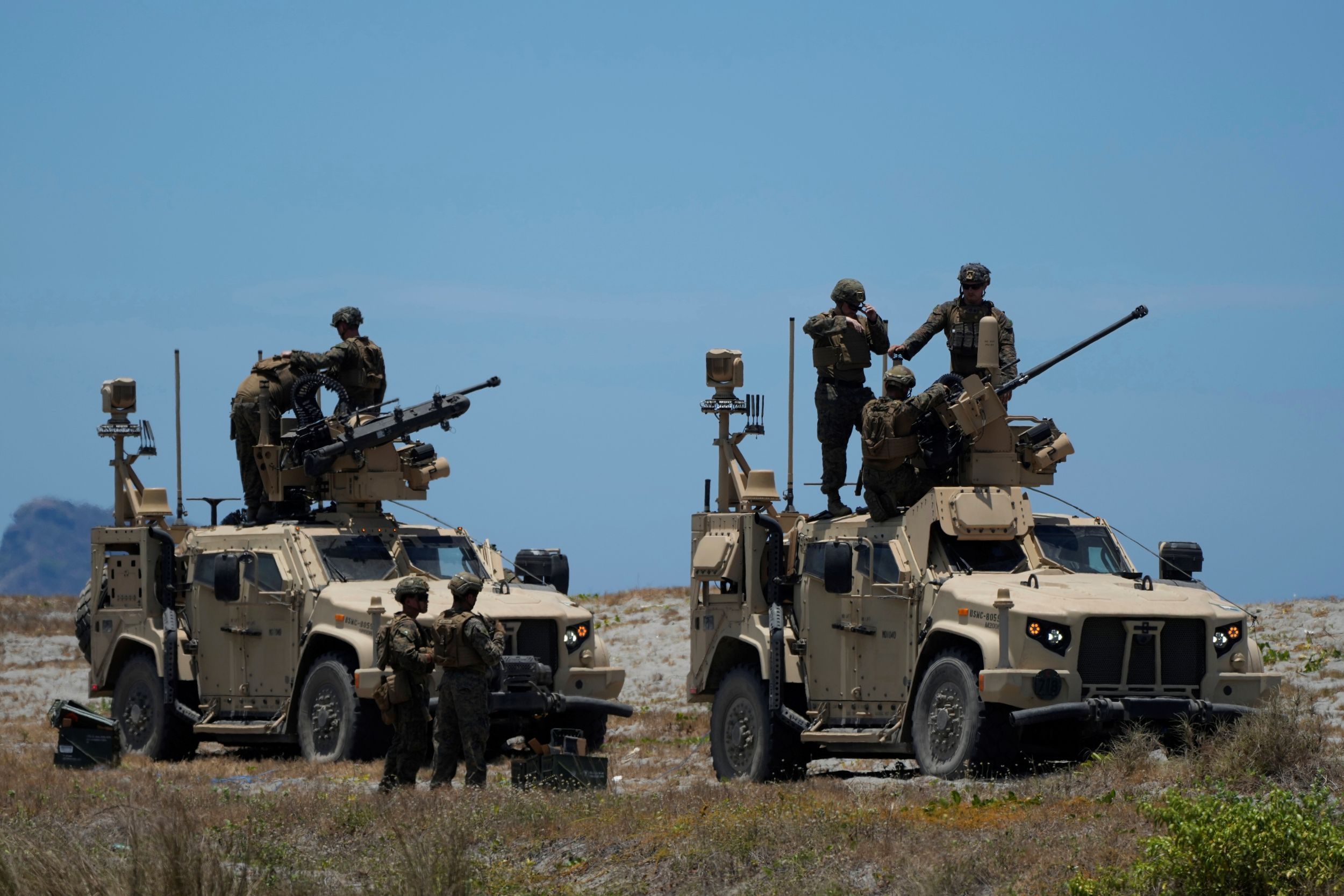 美軍與菲律賓陸軍進行聯合演習。(美聯社)