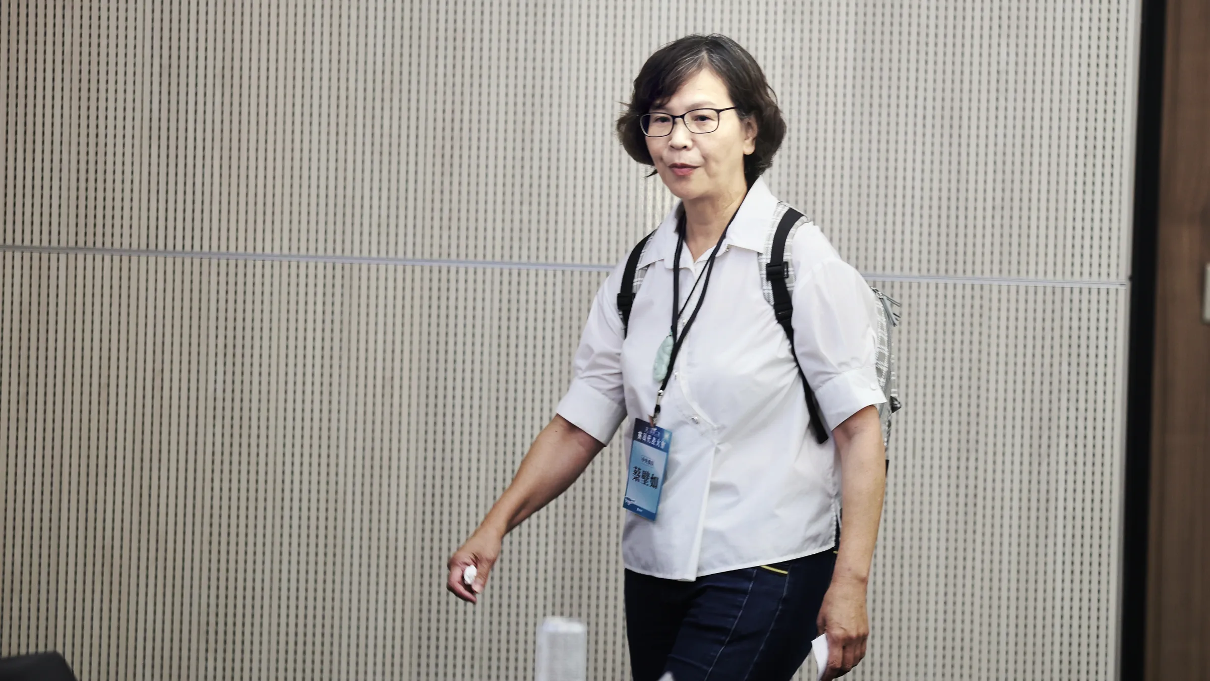 20250804-民眾黨中央委員蔡壁如10日民眾黨出席第三屆第二次全國黨代表大會。(柯承惠攝)