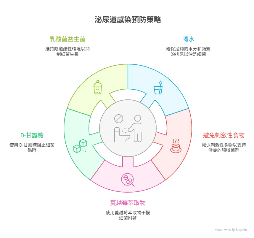泌尿道感染預防策略。(圖/取自問8健康新聞網)