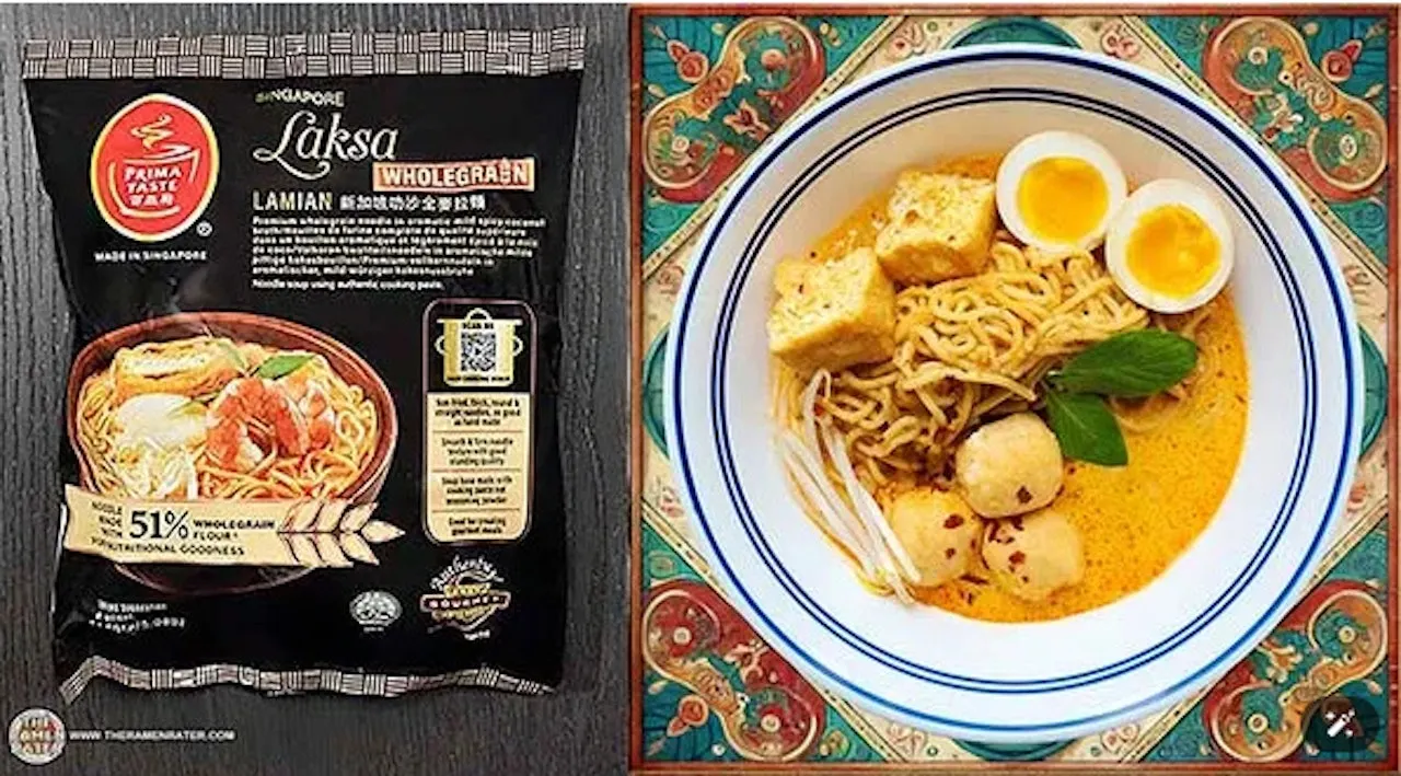 百勝廚「全麥叻沙拉麵」(新加坡)。(圖/翻攝自YouTube)