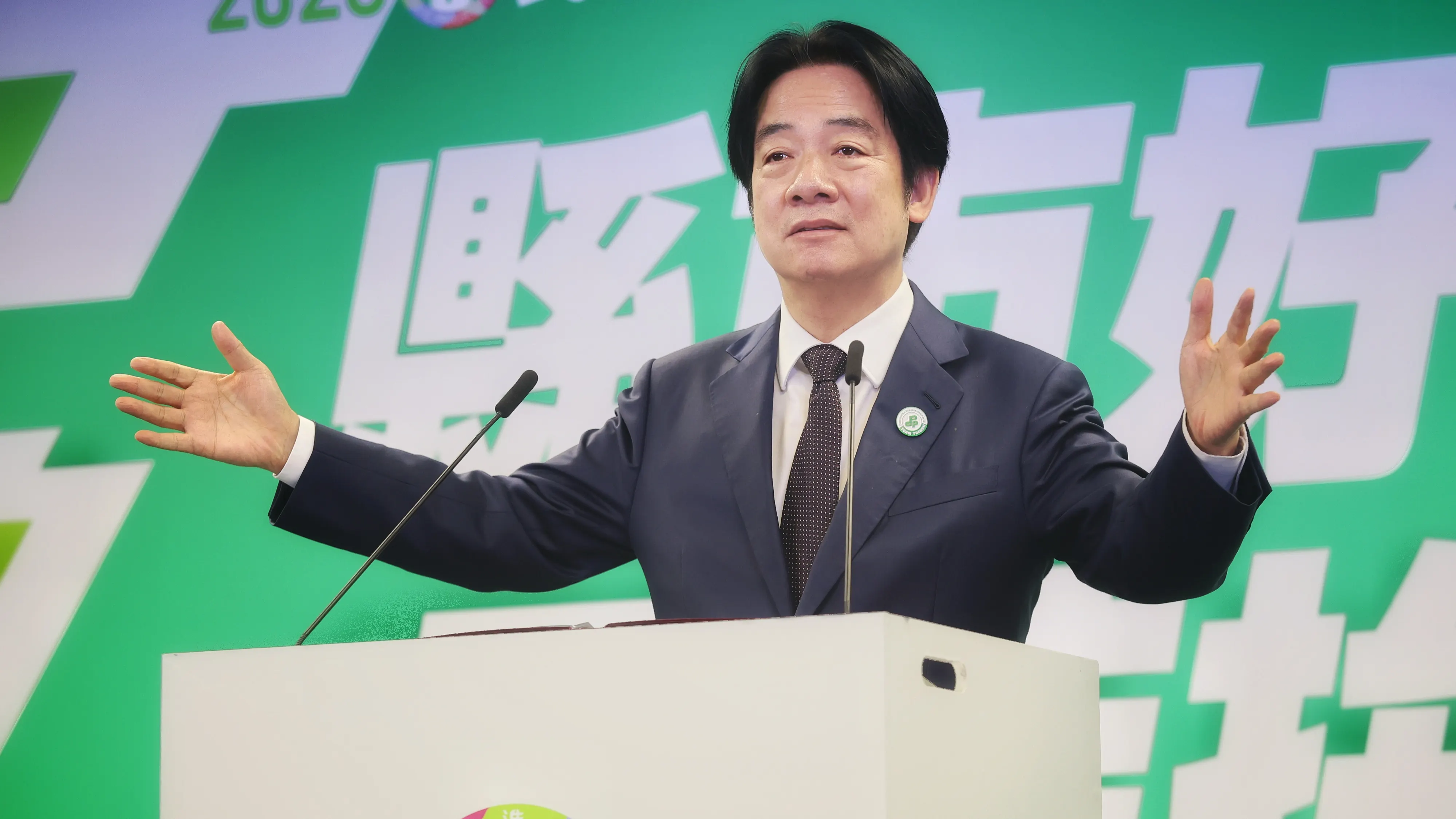 20251022-民進党主席頼清徳が22日、民進党の県市長候補者指名記者会見に出席した。(柯承惠撮影)