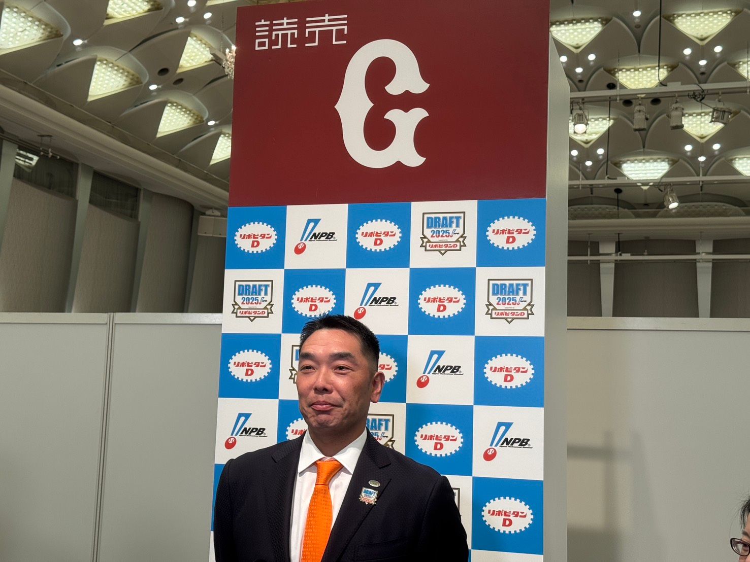 プロ野球ドラフト会議2025。読売ジャイアンツ監督・阿部慎之助。