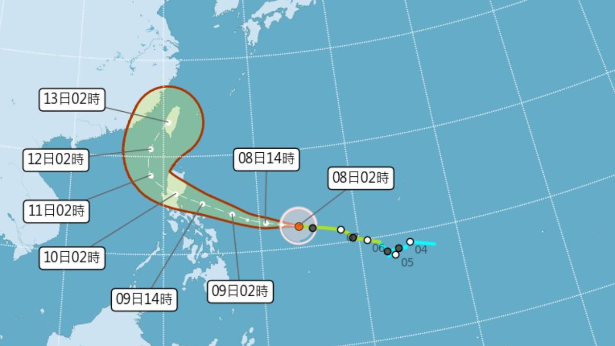 鳳凰颱風路徑。(圖/取自氣象署)