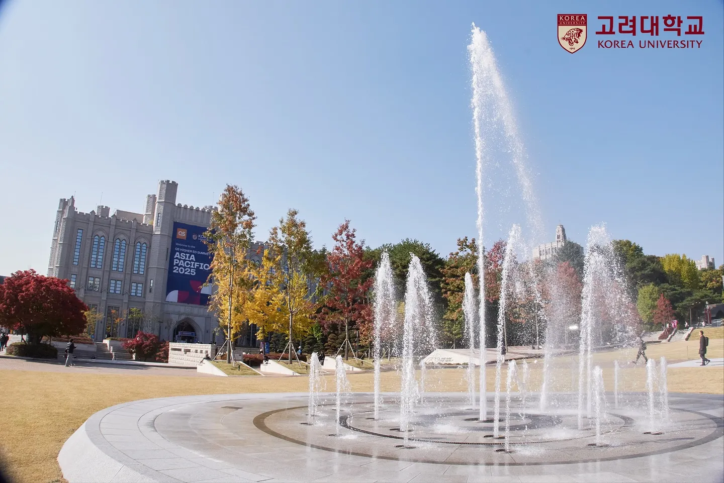 南韓三大學府之一的高麗大學校園景色。(翻攝自官方粉専)