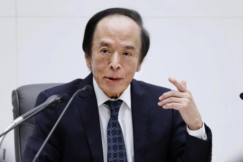 日本央行總裁植田和男16日表示,日銀今後會繼續升息。(資料照/美聯社)