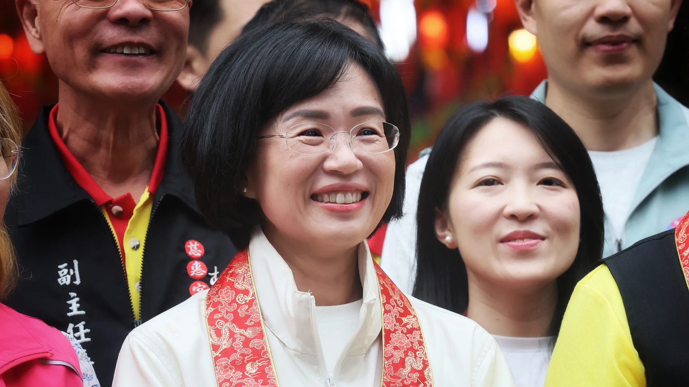 20260509-民進黨新北市長參選人蘇巧慧9日出席板橋慈惠宮天上聖母遶境活動。(柯承惠攝)
