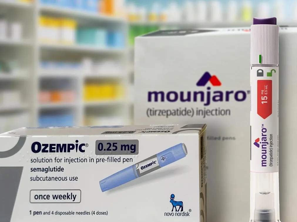 諾和諾德瘦瘦針Ozempic、禮來瘦瘦針Mounjaro(取自medicalupdateonline.com)