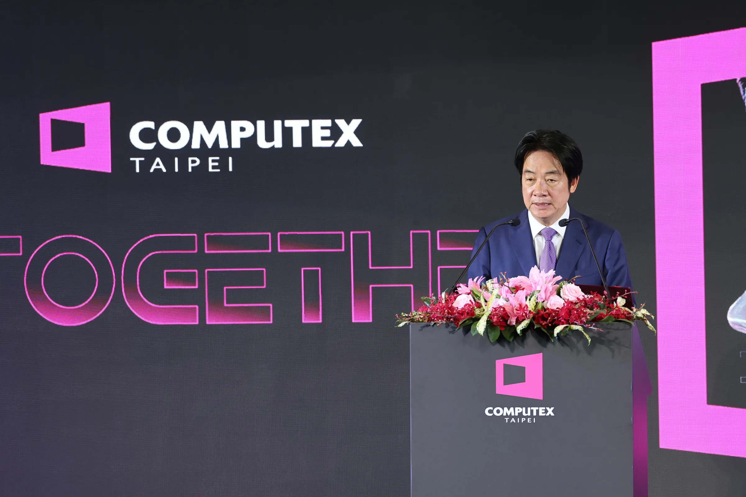 20260602-賴清德總統出席2026年台北國際電腦展(COMPUTEX 2026)開幕典禮。(陳品佑攝)