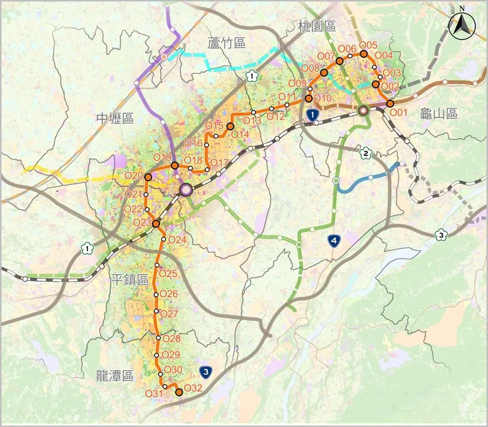 桃園捷運橘線。(圖/取自桃園市政府)