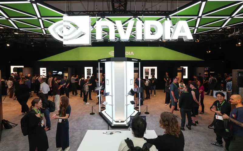輝達企業端產品展示區(1) 人工智慧(AI)晶片大廠輝達(NVIDIA)新一代架構Vera Rubin進入全面量產,3日在台北國際會議中心設置輝達企業端產品展示區,吸引許多國內外媒體到場採訪。中央社記者張新偉攝115年6月3日。