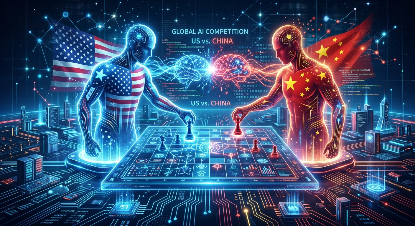 美中AI 熱戰不歇。(AI 生成照片)