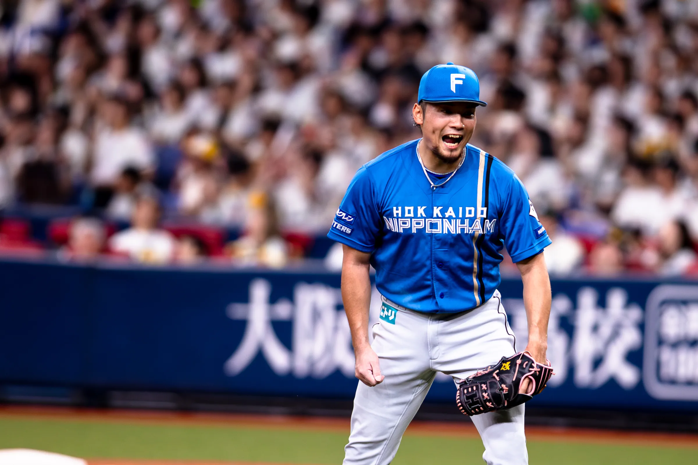伊藤は7回を投げて8安打、8奪三振、無四球で1失点。(写真/丁勤紜撮影)