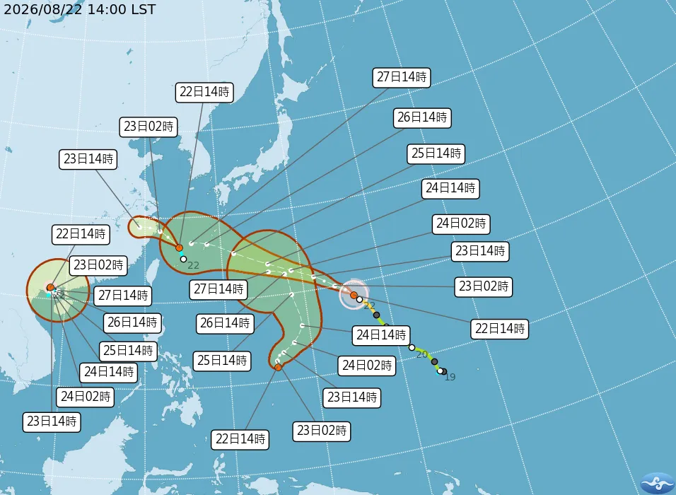 颱風路徑。(圖/取自氣象署)
