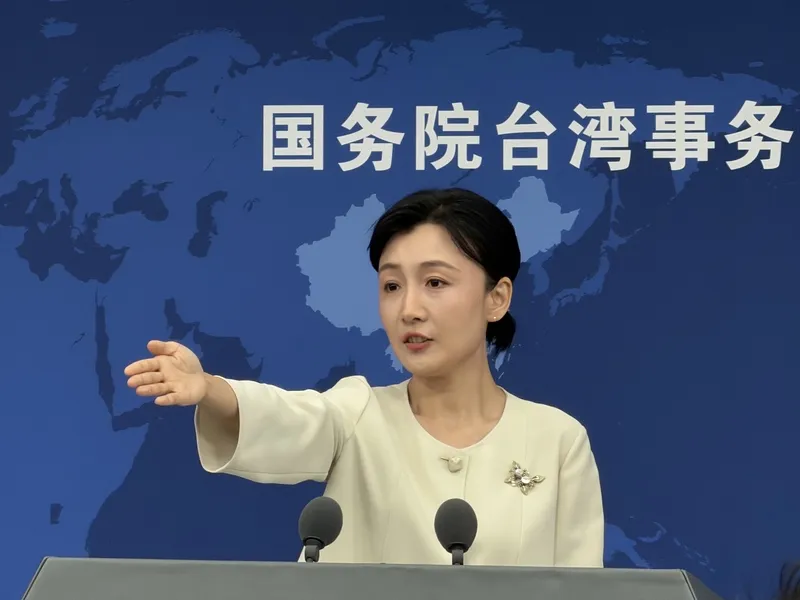 中國大陸國台辦發言人張晗(2) 中國大陸國台辦發言人張晗26日在例行記者會上回應媒體提問。中央社記者呂佳蓉北京攝115年8月26日