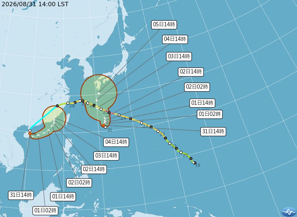 TD20、 TD27最新路徑。(圖/取自氣象署官網)