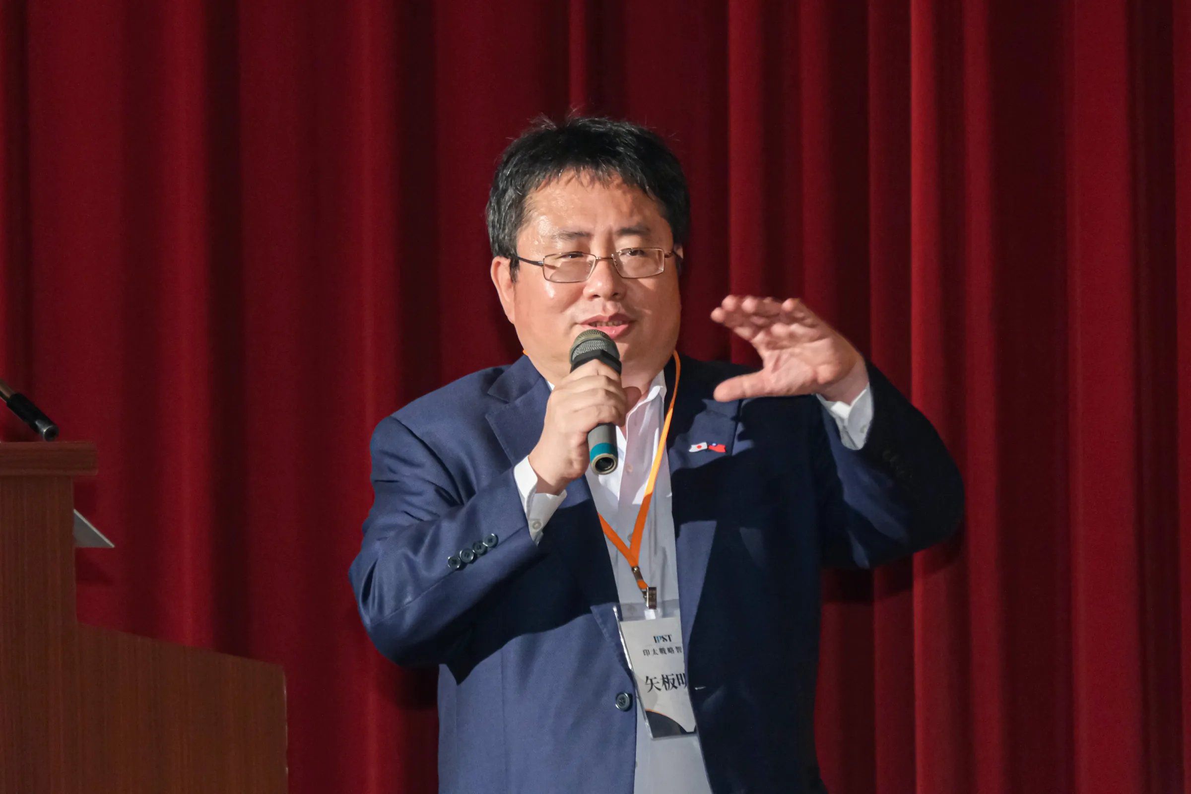 20260909-台日外交國防論壇9日於圓山大飯店舉行,圖為印太戰略智庫執行長矢板明夫。(劉偉宏攝)